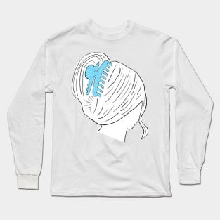 Claw Clip in Hair Long Sleeve T-Shirt